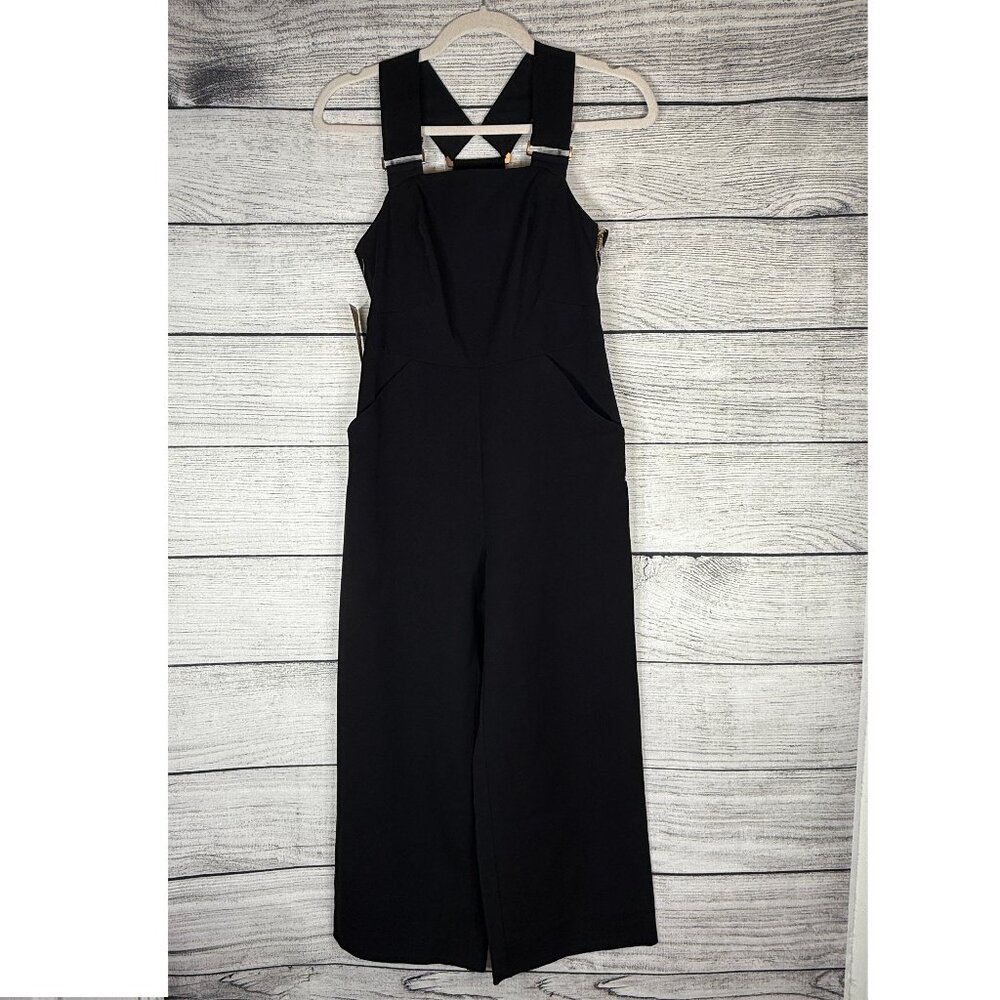 NWT Black Rachel Roy Cropped Island Hop Jumpsuit Romper Size 0